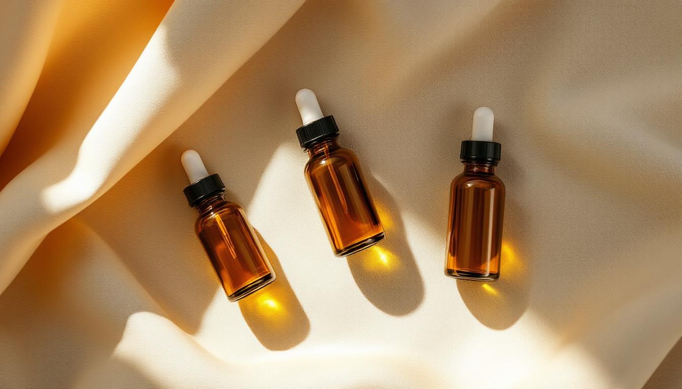 Injectable vials arranged in a flat editorial grid under even light